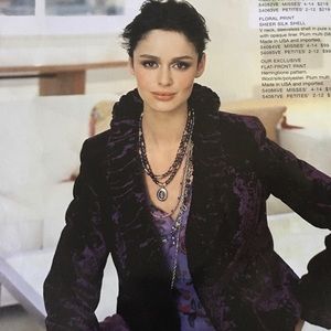 Bloomingdales Deep Purple Crushed Velvet Jacket